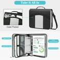thumbnail image 4 of MoKo Zipper Binder, 3 in 3 Ring 600 Sheet Capacity Binder Organizer with Shoulder Strap, School Supplies, Black, 4 of 7