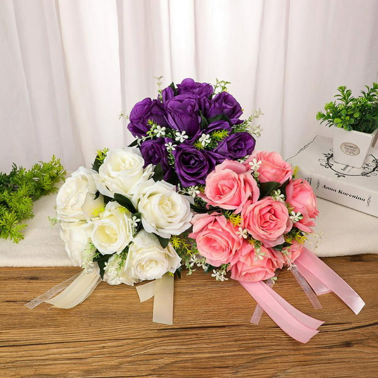 Wedding Car Decoration Home Party Artificial Flower Kit Romantic Fake Rose  Peony