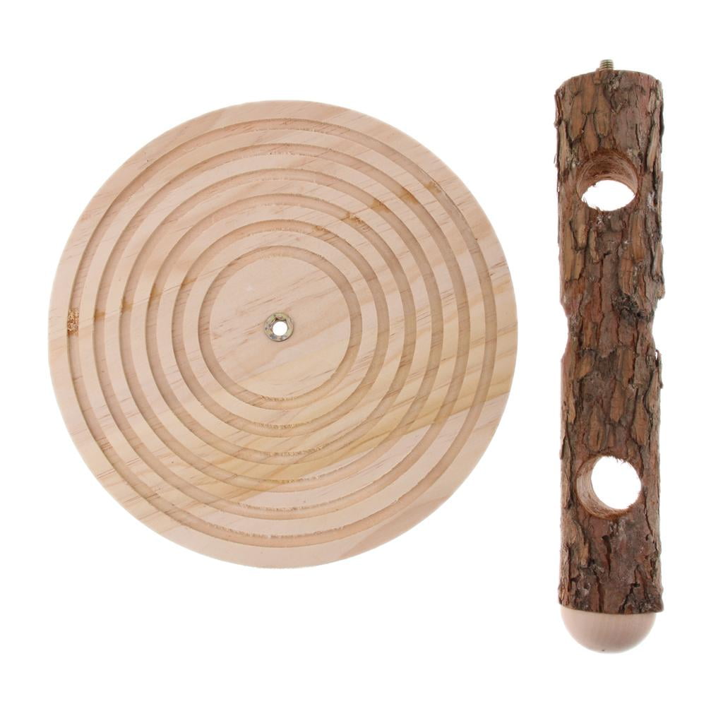Natural Wooden Hay Feeder, Feeder Pet Vertical Pole Stick Manger Holder, Food For Guinea , Chinchilla