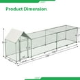 thumbnail image 6 of 16x3FT Metal Chicken Coop Run with Removable Cover, Lockable Door, Hexagonal Wire Mesh, UV/Weatherproof, Durable Galvanized Steel Poultry Cage for Chickens, Ducks, Rabbits, 6 of 7
