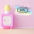 thumbnail image 3 of Sign Wall Decals for Children Bedroom - Pretty Rainbow Background LOVE DIY & Creativity Boy Girl Bedroom Wall Sticker - Size: 20 In x 12 In, 3 of 5