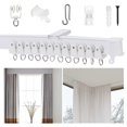 thumbnail image 3 of Soumake 1 Set Curtain Track Accessories 1/3/5m Ceiling Curtain Track Bendable Smooth Sliding Room Divider Curtain Track System for RV Bay Window Shower Easy Installation Kit Included, 3 of 8