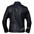 thumbnail image 2 of Black Leather Motorcycle Jacket Motorcycle Jackets For Men Leather Biker Jacket Mens Leather Racing Jacket Motorcycle Leather Jacket Mens size XXL, 2 of 5