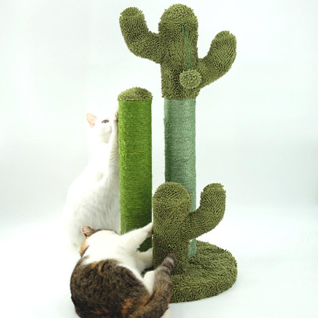 BELOVING 53cm/21'' Cat Scratching Post, Cactus Scratcher Climbing Tree with Sisal