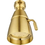 Brushed Gold Shower Head, High Flow Shower Sprayer with Rotary Joint, Solid Brass