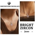 thumbnail image 6 of Beautlace 925 Sterling Silver Birthstone Necklace Rose Flower Heart Pendant Jewelry Christmas Valentines Mother's Day Gifts for Women Mom Wife/Lover, 6 of 13
