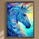 thumbnail image 3 of Pintura de diamante 5D DIY Wdftyju unicornio luz fluida 30x40cm, 3 of 9