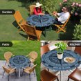 thumbnail image 4 of Blue Compass Nautical Round Tablecloth for 36-44 Inch Tables, Fitted Table Cover with Elastic Edge, Coastal Vintage Waterproof Outdoor Table Cloth Protector for Patio Garden Dinner Picnic, 4 of 9