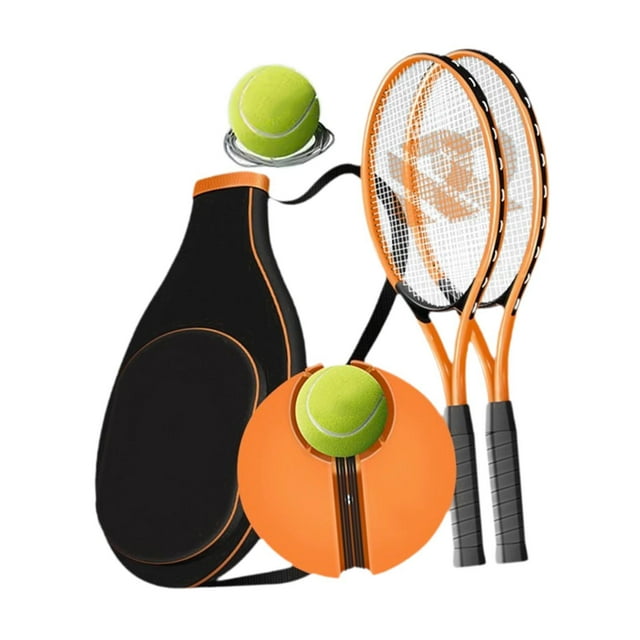 Juego de retorno de tenis para profesionales del patio trasero, entrenamiento en solitario, entrenador de tenis naranja negro