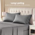 thumbnail image 5 of COOKEY Pillow Cases King Size Set of 2, Rayon Derived from Bamboo Pillowcases, Breathable & Cooling Pillow Covers with Envelope Closure, Dark Gray, 20*36inches, 5 of 8