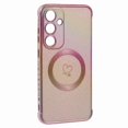 thumbnail image 3 of For Samsung Galaxy S25 Magnetic Case TPU Gradient Electroplated Phone Cover - Purple, 3 of 5