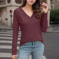 thumbnail image 2 of EDFBUYKRS Women Fall Tops Long Sleeve Tunic Tops Casual Crew Neck Blouses Color Block Loose Fit T Shirts for Ladies Clothes Xl, 2 of 5