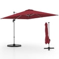 thumbnail image 1 of Costway Parasol Déporté de Patio 10 Pi, Parasol Suspendu d'Extérieur en Aluminium avec Rotation à 360°, Rouge, 1 of 10