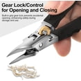 thumbnail image 3 of Black Anti-Slip Grip Gear Lock Nail Clipper - Ultra-Sharp Angled Clippers for Thick Hard Nails, Ingrown Toenails, Seniors & Men (1Pcs, B), 3 of 8