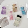 thumbnail image 7 of for Samsung Galaxy Z Flip 3 Glitter Case for Girls Women Liquid Bling Sparkle Luxury Flowing Floating Quicksand Soft TPU Clear Case for Samsung Galaxy Z Flip 3 5G 2021(Purple), 7 of 7