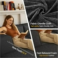 thumbnail image 6 of Koby Home Sectional Compressed Sofa Set 4pcs Chenille Couches for Living Room Color Black, 6 of 9