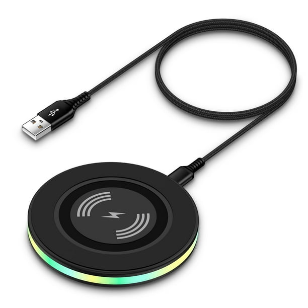 Cargador inalámbrico REPIND con almohadilla de carga rápida de 15 W para Android/iPhone