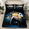 thumbnail image 2 of Manfei Teens Adults Black Gamepads 4 Pieces Queen Sheet Sets,Video Game Ultra Soft Flat Sheet,Vintage Cinema Queen Fitted Sheet,Super Cozy Room Decor, 2 of 7