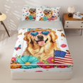 thumbnail image 2 of Manfei Kawaii Dalmatian Zipper Twin Comforter Sets with Fitted Sheet and 2 Pillowcases, Cartoon Rustic Dog Zipper Bedding Set, White Orange, Gray Reversible, 4pcs, 2 of 7
