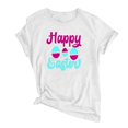 thumbnail image 4 of EQWLJWE Oversized Shirts for Women Casual Happy Easter Graphic Solid Color Short Sleeves Round-Neck Loose Summer Blouse Tops for Photoshot, 4 of 4