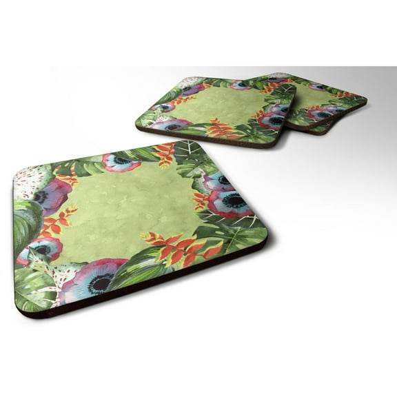 Tropical Foam Coaster Set of 4