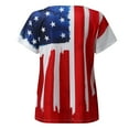 thumbnail image 4 of LEEy-world Womens Tops American Flag Shirt Women Patriotic Shirt Vintage USA Flag T-Shirt Short Sleeve 4th of July Tee Tops Red,XXL, 4 of 5