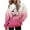 Pink, variant on WREESH Womens Hoodies St. Patrick's Day Sweatshirt Shamrocks Printed Pullover Gradient Long Sleeve Tops Loose Hooded Sweatshirts Black