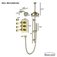 thumbnail image 4 of Boyel Living Four-function Shower System Concealed Shower with Side Spray 8 Inches Rain Shower Head Wall-mounted Bathroom Fixtures Handheld Spray Faucet Set Brushed Gold, 4 of 10