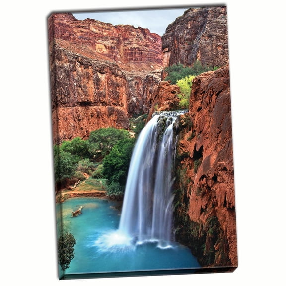 Gango Home Decor Havasu Falls I by Larry Malvin (Ready to Hang); One 24x36in Hand-Stretched Canvas
