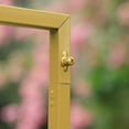 Efavormart 5.5ft Gold Metal Frame Wedding Arch, Rectangular Backdrop Stand, Floral Display Frame ...
