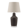thumbnail image 1 of Bouclair Lampe de Table en Céramique Charbon et Lin, 1 of 5