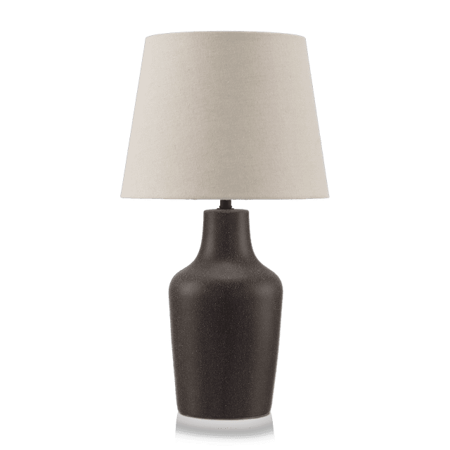 Bouclair Lampe de Table en Céramique Charbon et Lin