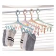 thumbnail image 5 of Windproof Sock Clip Multifunctional Hanger Home Portable Dryer 8 Clip Detachable Plastic Hanger, Green, 5 of 5