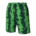 thumbnail image 4 of Salouo Green Stripes Of Watermelon Pattern Swim Trunks for Men,Men's Hawaiian Bathing Suit Swimsuits Quick Dry Swimming Board Shorts Beach Shorts with Pockets-X-Large, 4 of 6