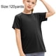 thumbnail image 2 of Camisetas deportivas para niños Camiseta de fitness para correr de secado rápido con cuello redondo transpirable de manga corta - Negro Zhivalor BST3002757-1, 2 of 8