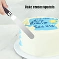 thumbnail image 4 of Offset Spatula with Angled Blade | Stainless Steel Cake Icing Spreader & Dough Scraper | Wood Handle Baking Decorating Tool for Frosting & Cake Shaping | 1 Piece, 4 of 6