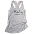 thumbnail image 1 of Friday Vibes Tank Top, Ladies Racerback Tank Top, Friday Tank, Vibes Tank, Chill Tank, Weekend Tank, Silver Gray, XX-Large, 1 of 3