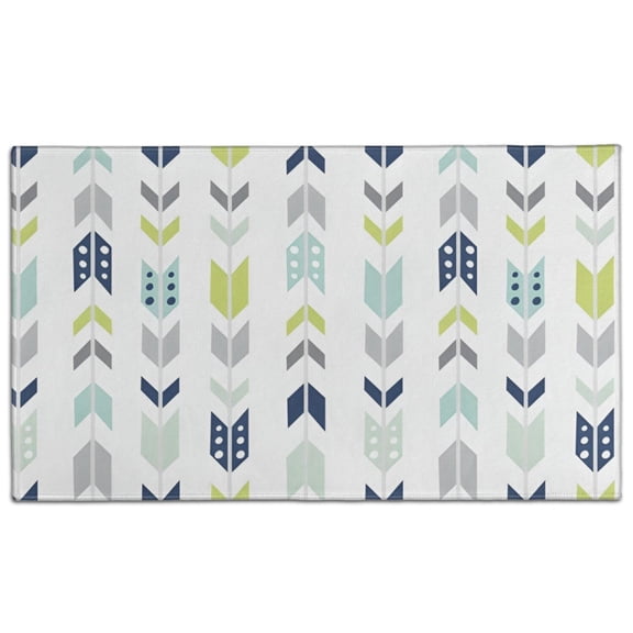 Colorful Arrow Pattern Door Rugs,Washable Non Slip Door Mats Indoor,Decorative Door Mats,Entry Mat Indoor for Entrance,Bedroom,Kitchen,Bathroom,17"x30"