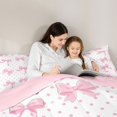 thumbnail image 5 of Erosebridal Pink Bow 7-Piece Twin Bedding Sets For Girls,Kawaii Geometric Circles Pattern Bedding Comforter Set For Kids,Pink Reversible, 5 of 7