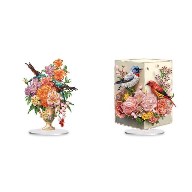 Kits Arte Escritorio Florero Pájaro Acrílico para Oficina en Casa