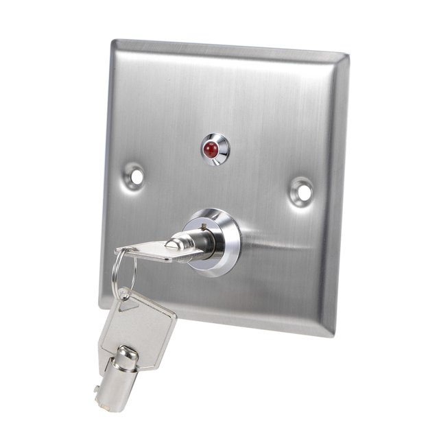 Interruptor de llave ON OFF Interruptores de salida Liberación de puerta SPST para control de acceso con indicador LED rojo de 12V DC