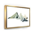 thumbnail image 3 of Designart 'Dark Blue Mountain Landscape Winter Minimalistic I' Modern Framed Canvas Wall Art Print, 3 of 5