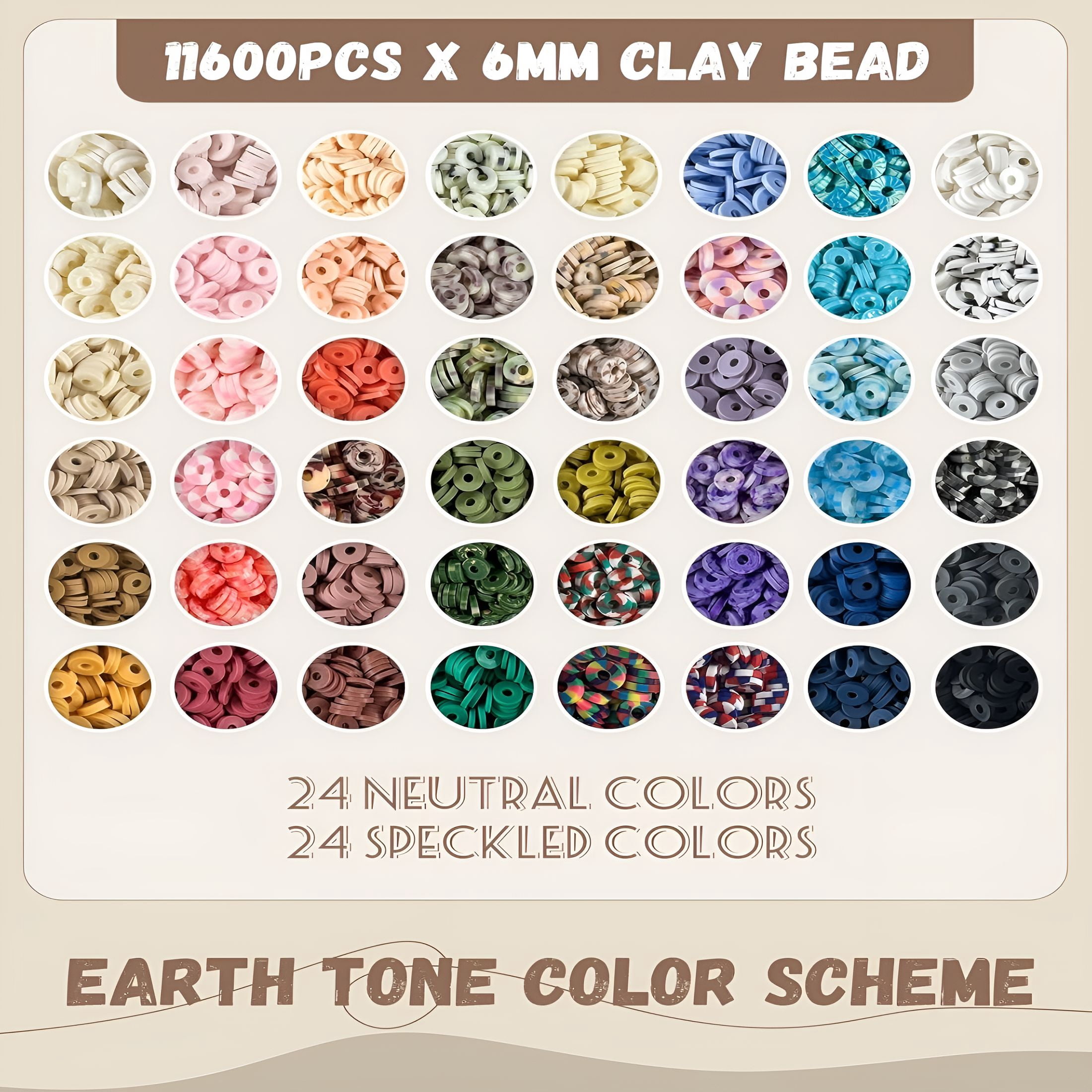 TUWAFE 14000 Pcs Clay Beads Bracelet Making Kit for Adults,3 Boxes 48 Colors Clay Beads for Bracelets Making,Jewelry Making Kits with Letter Beads for Girls 13-15,Friendship Bracelet Kit