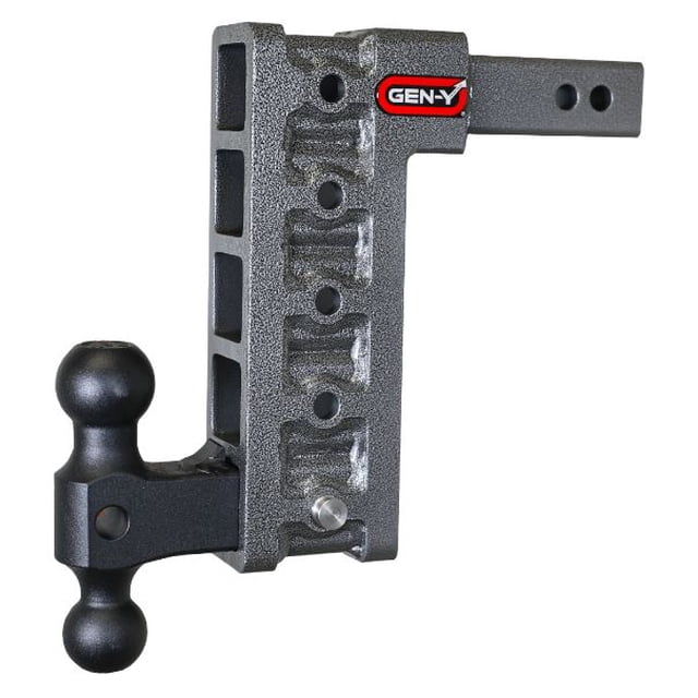Gen-Y Hitch Trailer Hitch Ball Mount GH-515 MEGA-DUTY; Fits 2 Inch Receiver; 16000 Gross Trailer Weight; Adjustable; Non-Stowable; 10 Inch Drop/Rise