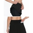 thumbnail image 7 of Little Donkey Andy Women's Athletic Skort Skirts UPF 50+ Quick Dry Golf Tennis Causal Skirt with Pockets Black L, 7 of 7