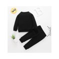 thumbnail image 3 of TheFound Baby Long Sleeves + Trousers, Letter Print Adjustable Elastic Waist, 3 of 9