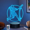 thumbnail image 1 of Luz nocturna LED 3D CoolGift Mart Baseball con control remoto, 1 of 7