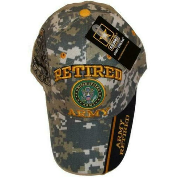 Retired Military Embroidered Adjustable Cap Hat Licensed