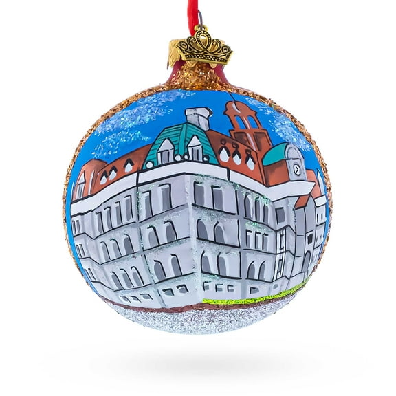 Old Montreal, Quebec, Canada Glass Ball Christmas Ornament 3.25 Inches