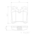 thumbnail image 4 of Brembo OE Premium Rear Brake Pads for Lexus LS460, LS500, and LS600h, 4 of 4